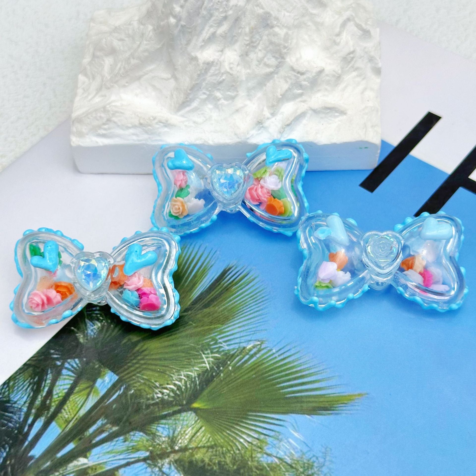 Wholesale 5pcs 3mm Diameter Rocking Bow Hand-painted Beads